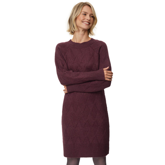 Damen Strickkleid mit Rautenmuster