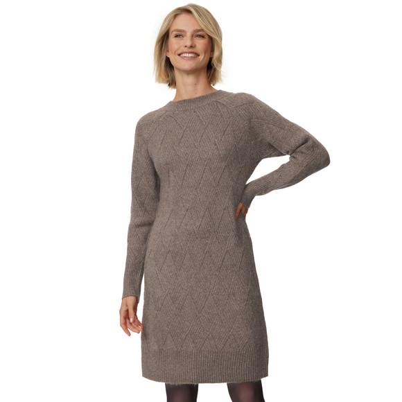 Damen Strickkleid mit Rautenmuster