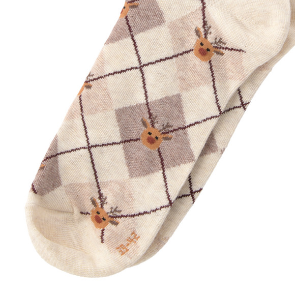 1 Paar Damen Socken mit Rauten-Muster