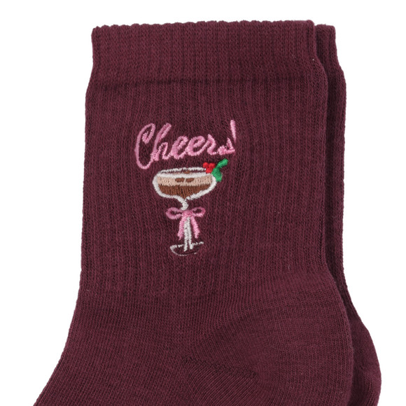1 Paar Damen Socken mit Stickerei