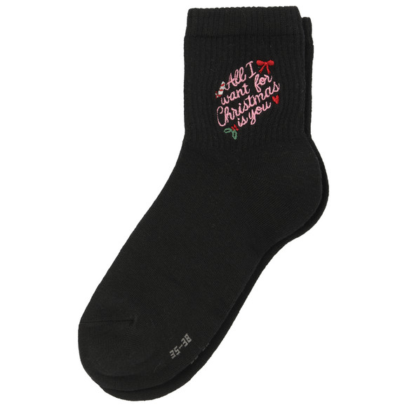 1 Paar Damen Weihnachtssocken mit Stickerei