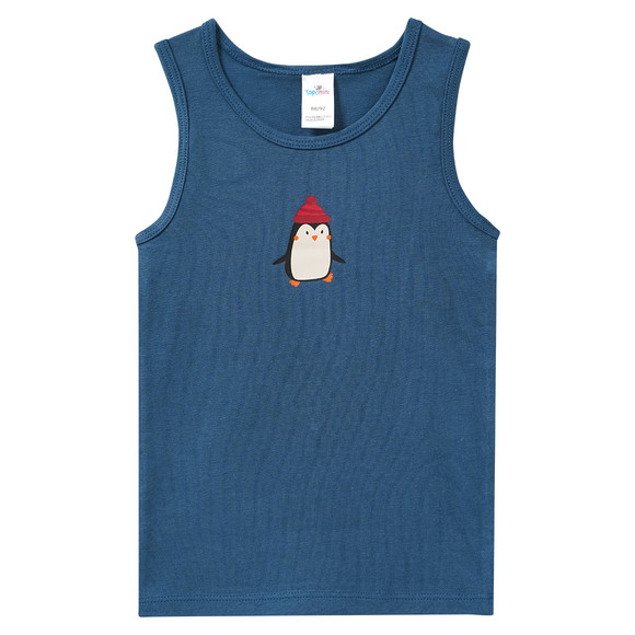 2 babyhemdjes met pinguïnmotieven