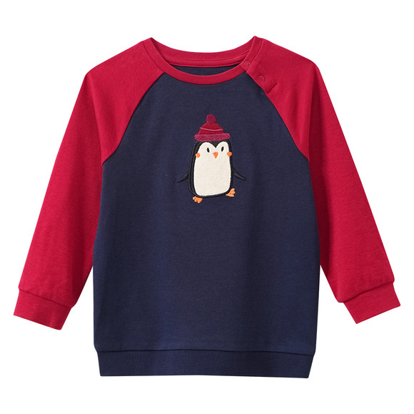 Baby Schlafanzug mit Pinguin-Applikation