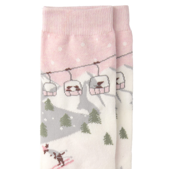 1 Paar Damen Socken mit Dackel-Motiv
