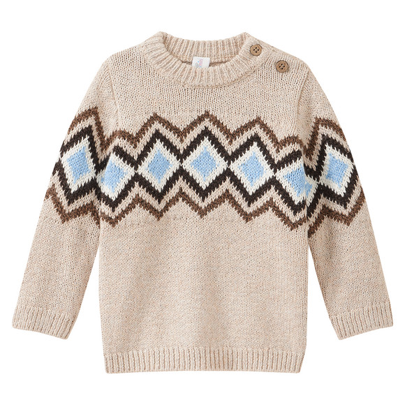 Baby Strickpullover mit Norwegermuster