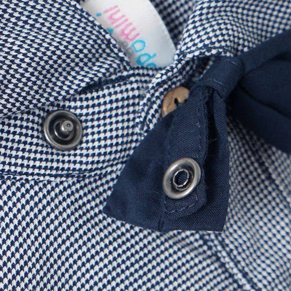 Baby Hemd mit Hahnentritt-Muster