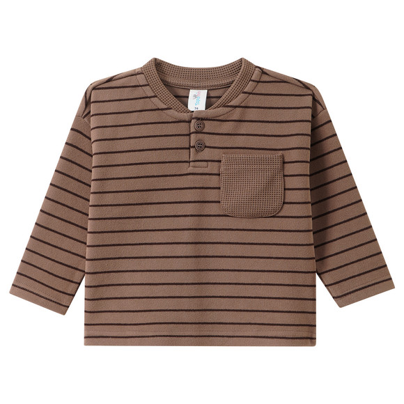 Baby Fleeceshirt im Streifen-Look