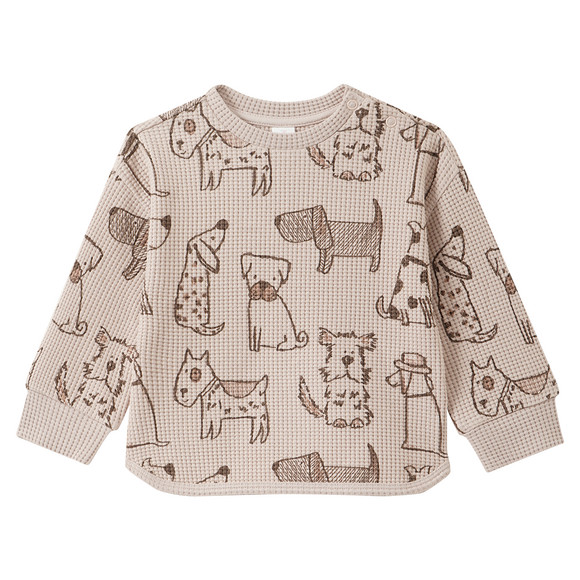 Baby Langarmshirt mit Waffelstruktur