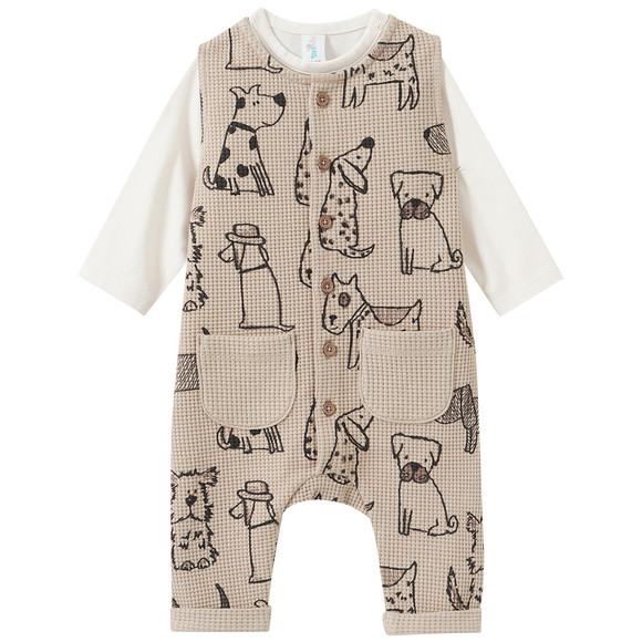 Newborn Set mit Hunde-Allover