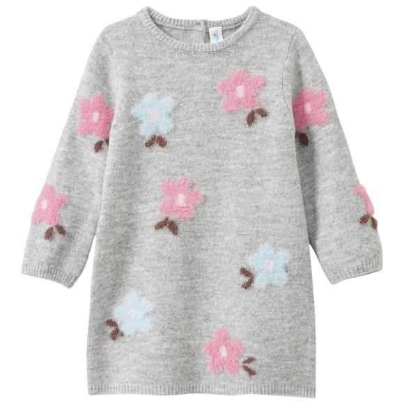 Baby Strickkleid mit Blumenmuster