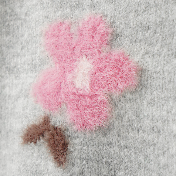 Baby Strickkleid mit Blumenmuster
