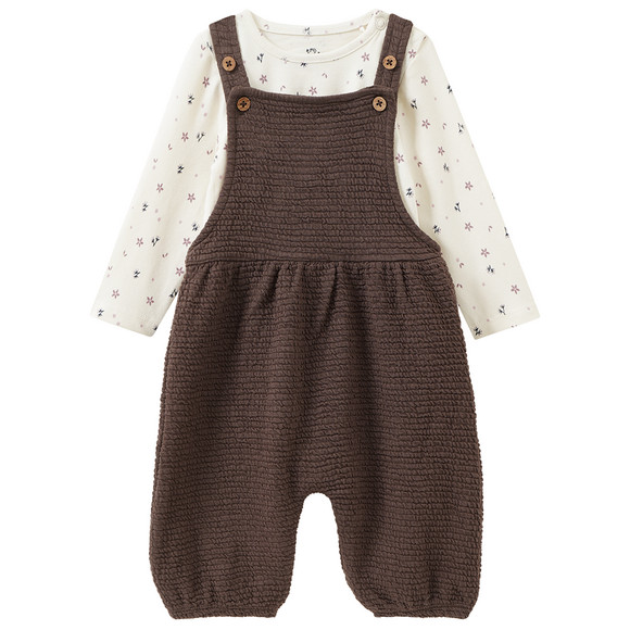 Newborn Set mit Langarmshirt und Latzhose