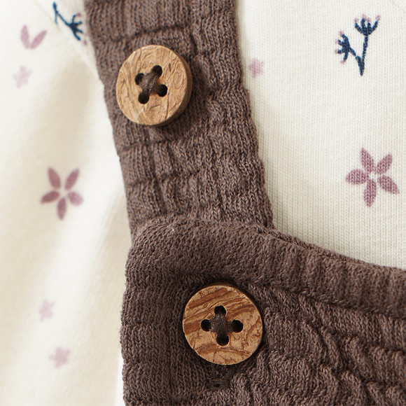 Newborn Set mit Langarmshirt und Latzhose