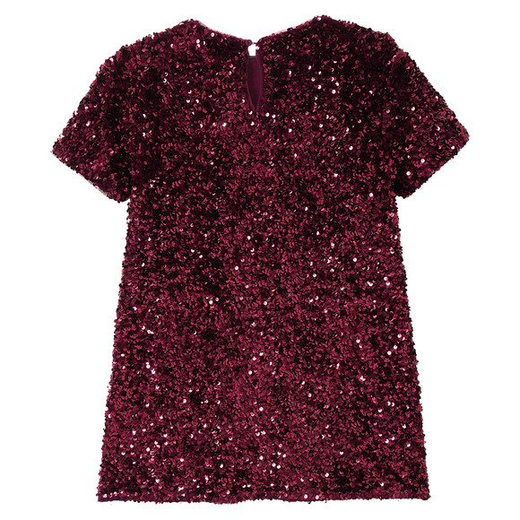 Mädchen Paillettenkleid mit Kurzarm