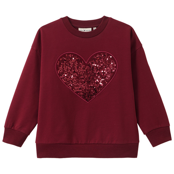 Mädchen Sweatshirt mit Herz-Motiv