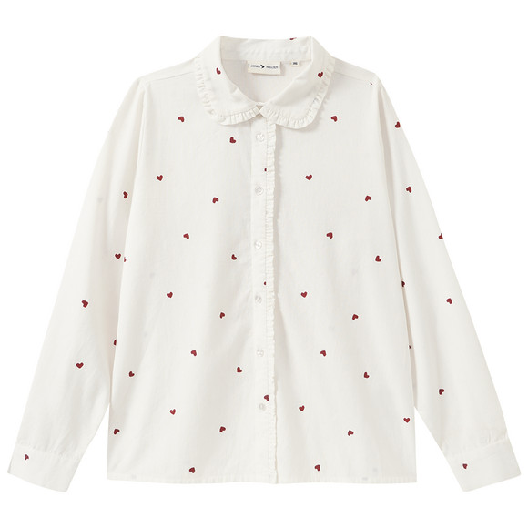 Mädchen Bluse mit Herz-Allover