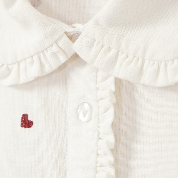 Mädchen Bluse mit Herz-Allover