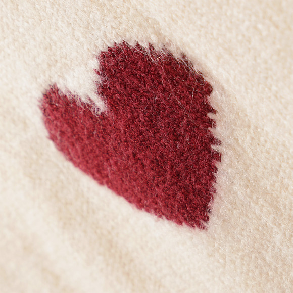 Mädchen Strickpullover mit Herz-Allover