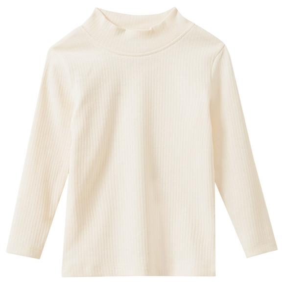 Mädchen Langarmshirt mit Rippstruktur