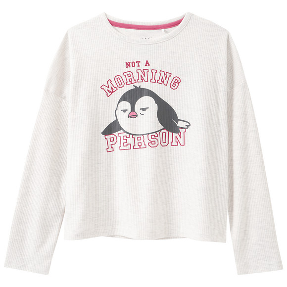 Mädchen Schlafanzug mit Pinguin-Motiv