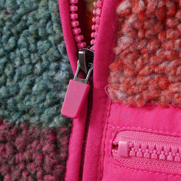 Mädchen Teddyjacke bunt kariert