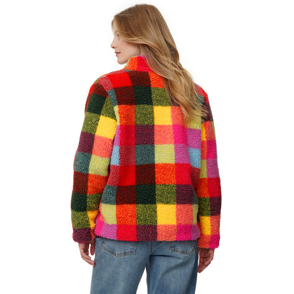 Damen Teddyjacke bunt kariert