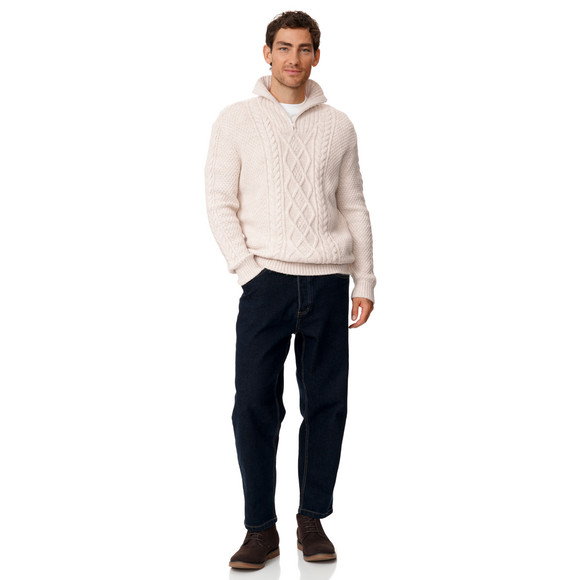 Herren Strickpullover im Troyer-Style