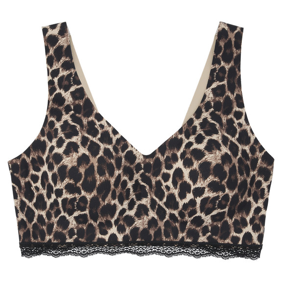 Naadloze bustier met luipaardprint
