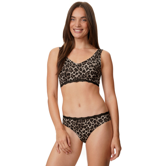 Naadloze bustier met luipaardprint