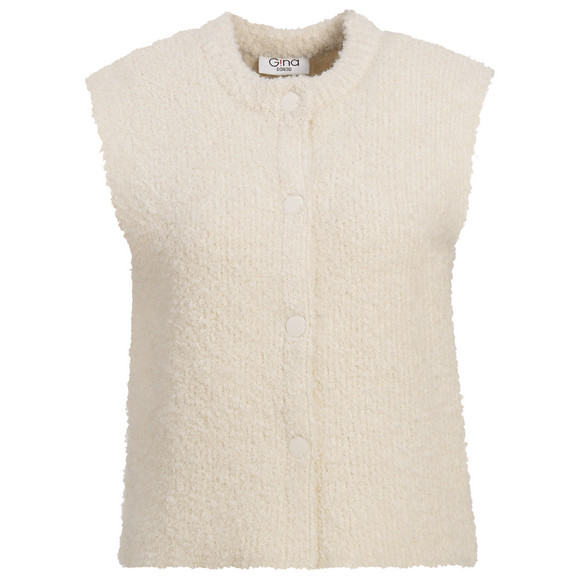 Damen Strickweste in Bouclé-Optik
