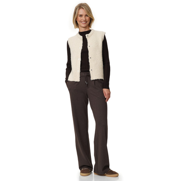 Damen Strickweste in Bouclé-Optik