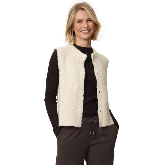 Damen Strickweste in Bouclé-Optik