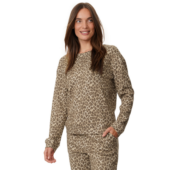 Damen Loungewear-Shirt im Leo-Look