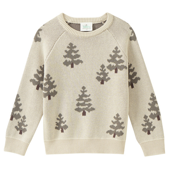 Jungen Strickpullover mit Tannen-Allover