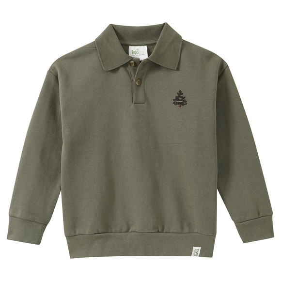 Jungen Polo-Sweatshirt mit kleiner Stickerei