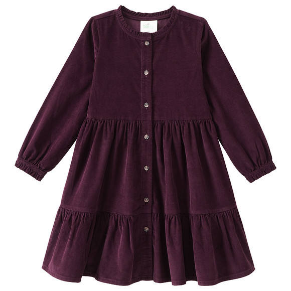 Mädchen Cordkleid mit Rüschen
