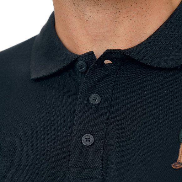 Herren Poloshirt mit Hunde-Motiv