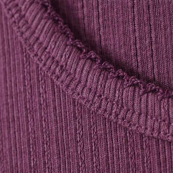 Mädchen Langarmshirt mit Rippstruktur
