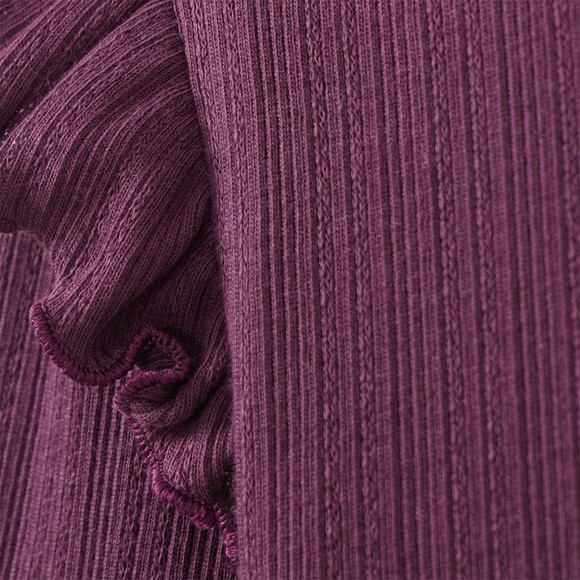 Mädchen Langarmshirt mit Rippstruktur