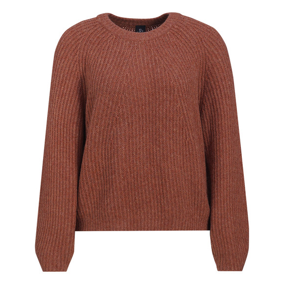 Damen Strickpullover mit Rippstruktur