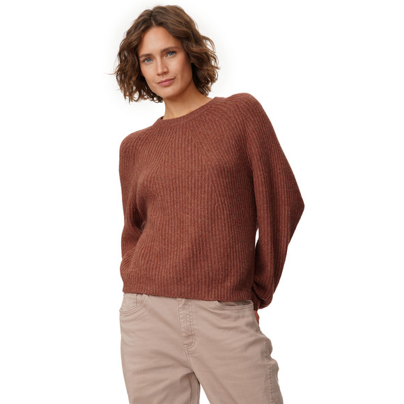Damen Strickpullover mit Rippstruktur
