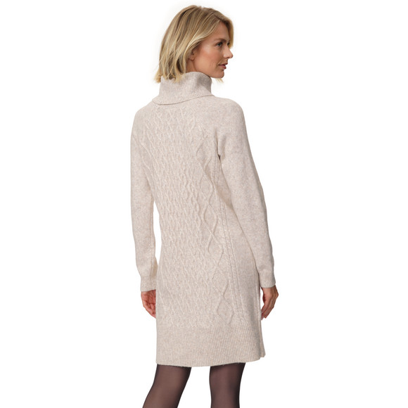 Damen Strickkleid mit Zopfmuster