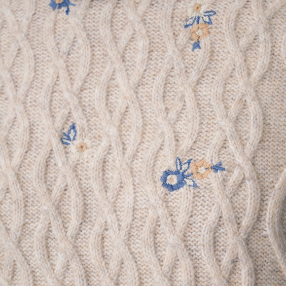 Damen Strickkleid mit Zopfmuster