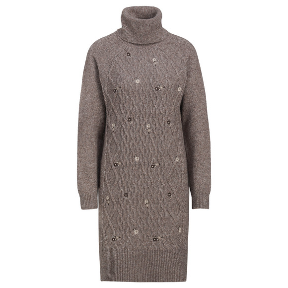Damen Strickkleid mit Zopfmuster