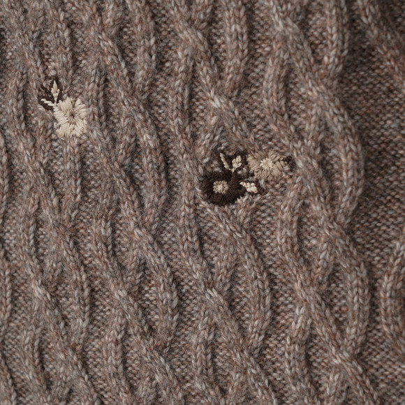 Damen Strickkleid mit Zopfmuster