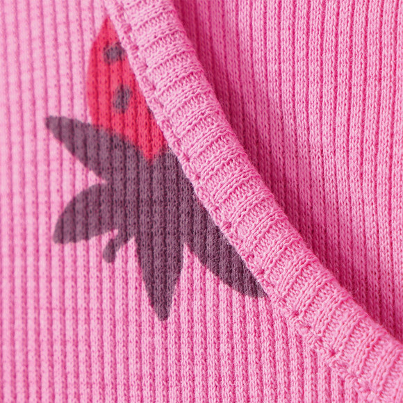 Mädchen Langarmshirt mit Rippstruktur