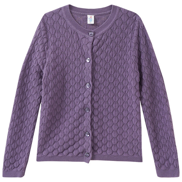 Mädchen Strickjacke mit Wabenstruktur