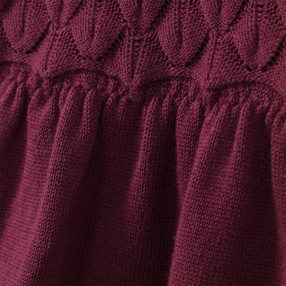Mädchen Strickkleid mit Wabenstruktur