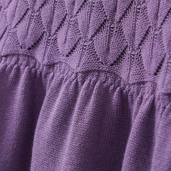 Mädchen Strickkleid mit Wabenstruktur