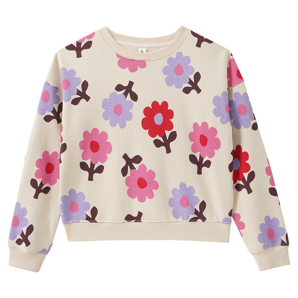 Mädchen Sweatshirt mit Allover-Print